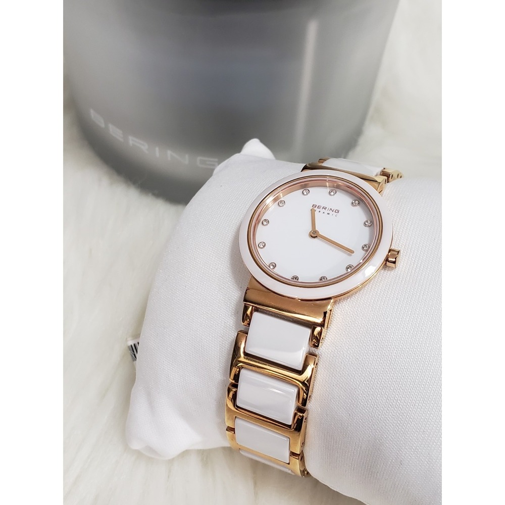 Bering Damen Uhr Armbanduhr Slim Ceramic - 10729-766-1 Edelstahl Women's Watch